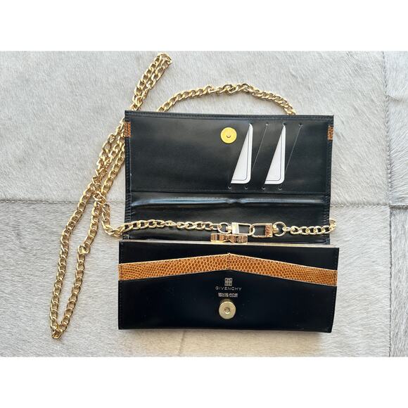 Authentic Givenchy Leather Long Wallet with Chain - Picture 5 of 16